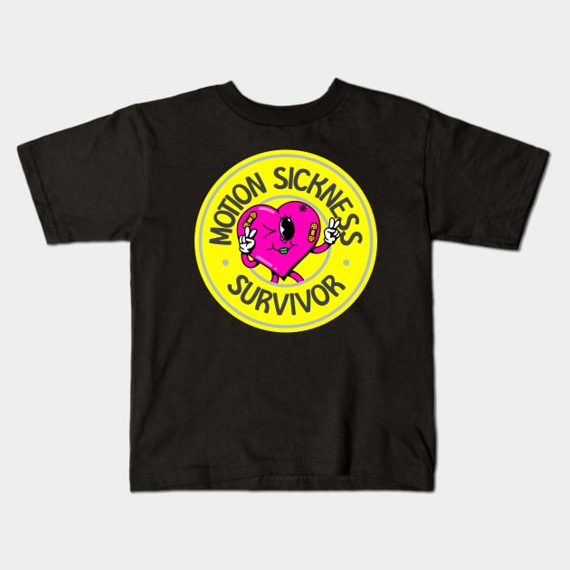 Motion Sickness Survivor - Meniere's Disease Awareness Kids T-Shirt by Football from the Left